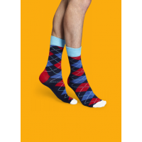 Мужские цветные носки ромбы 7