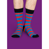 Мужские цветные носки в полоску 8
