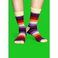 Мужские цветные носки в полоску 14